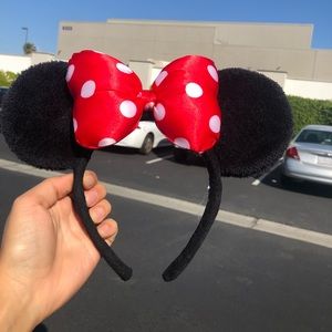 Red furry Minnie ears from Disneyland